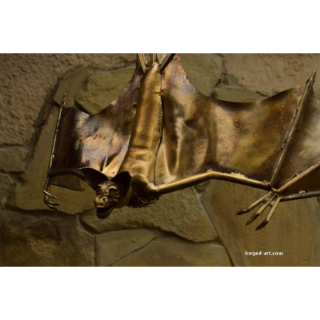 forged bat sculpture